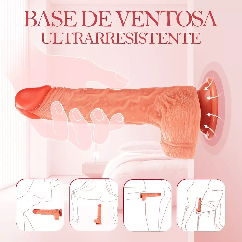 Miniatura: Vibrador Consolador Realista Dildo Pene Telescópico De 22cm