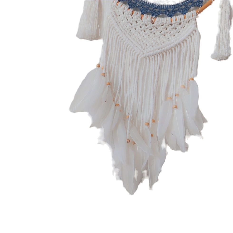 Miniatura: Atrapasueños Artesanales de Macramé y Plumas