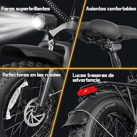 Miniatura: Bicicleta Eléctrica Plegable para Adultos F6-PRO S HONEYWHALE