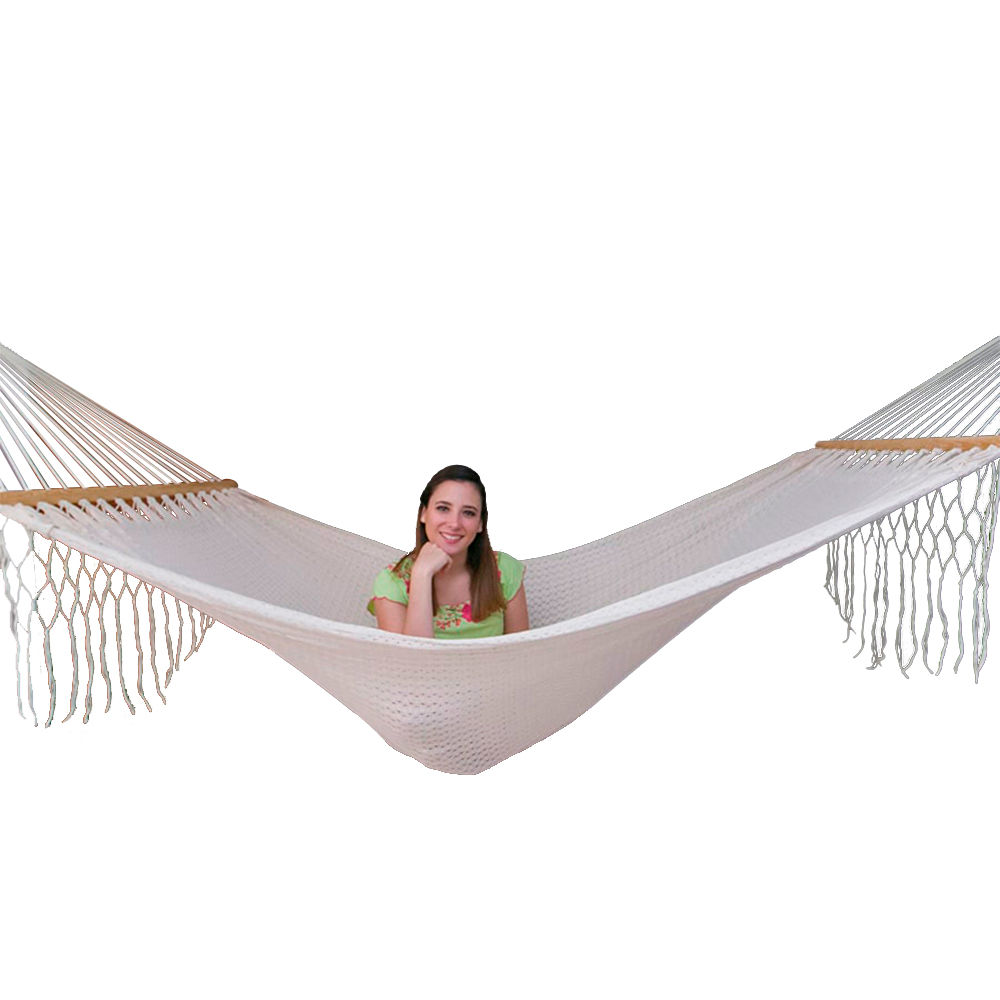 Hamaca Recta Estilo Americano de Tela de Algodón color Natural