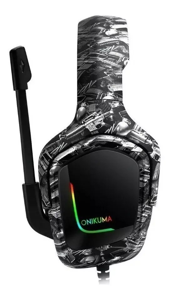 Miniatura: Auriculares ONIKUMA con cable con micrófono y luz RGB para juegos
