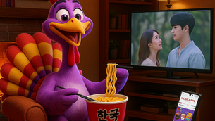 Curun disfrutando de un ramen coreano