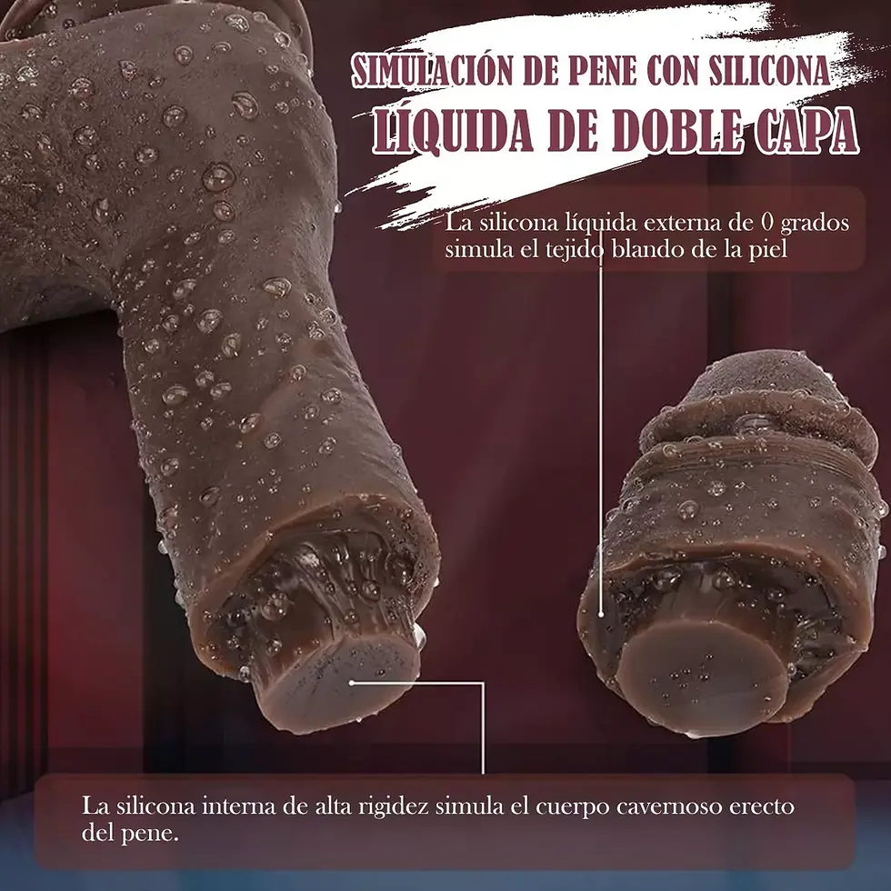 Miniatura: Consolador Gran Dildo Realista Pene Marrón Silicona 26.5cm