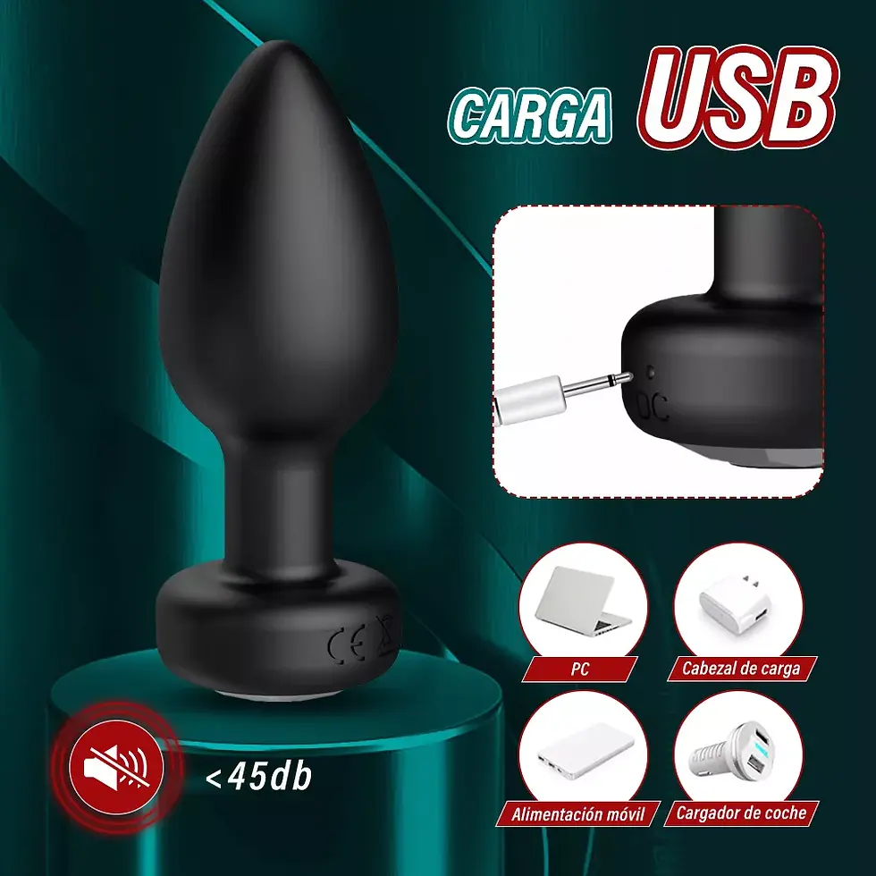 Miniatura: Vibrador Plug Anal Prostático Masajeador Con Control Remoto