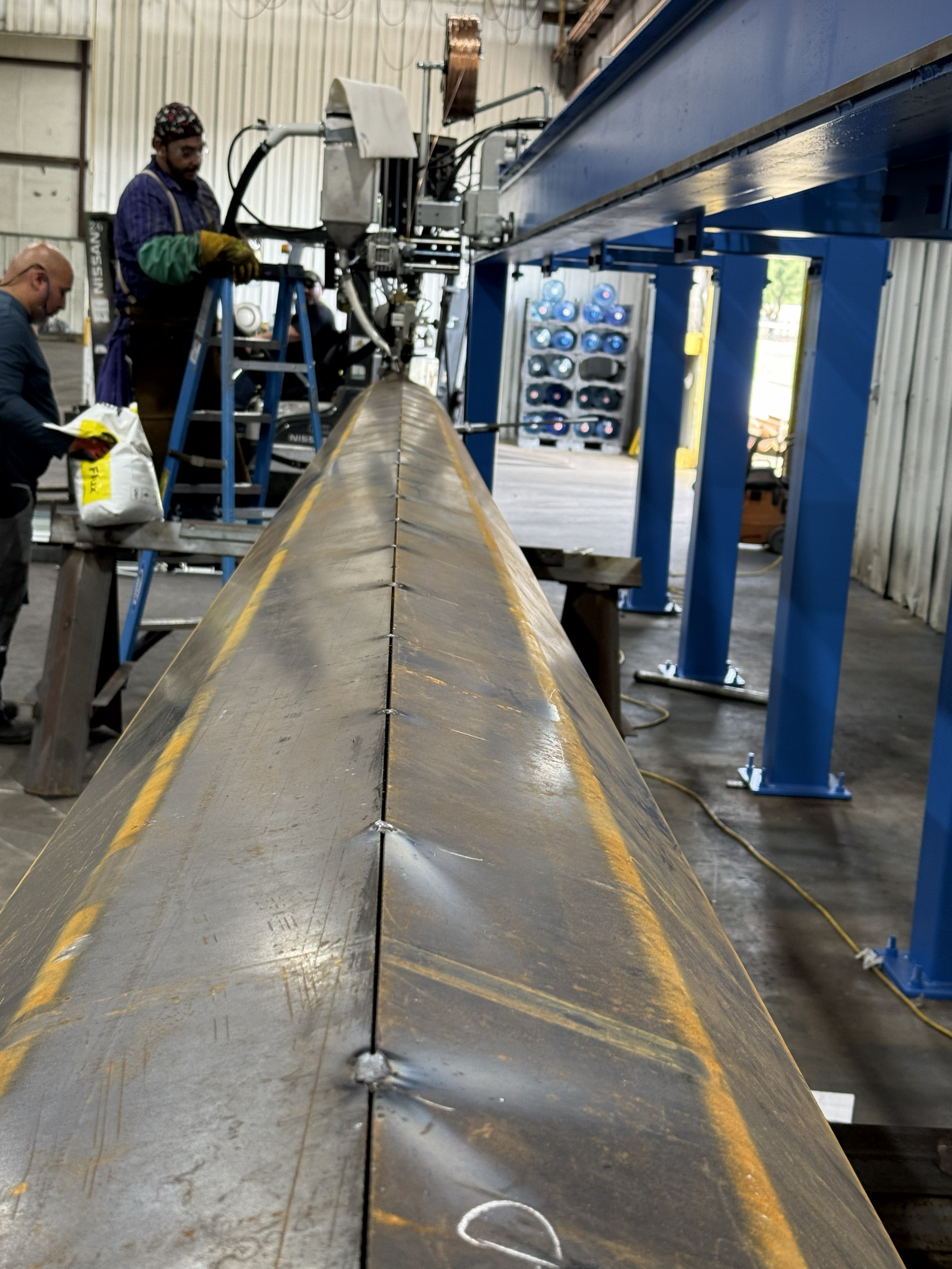 Submerged arc welding system at SteelCon's Houston facility