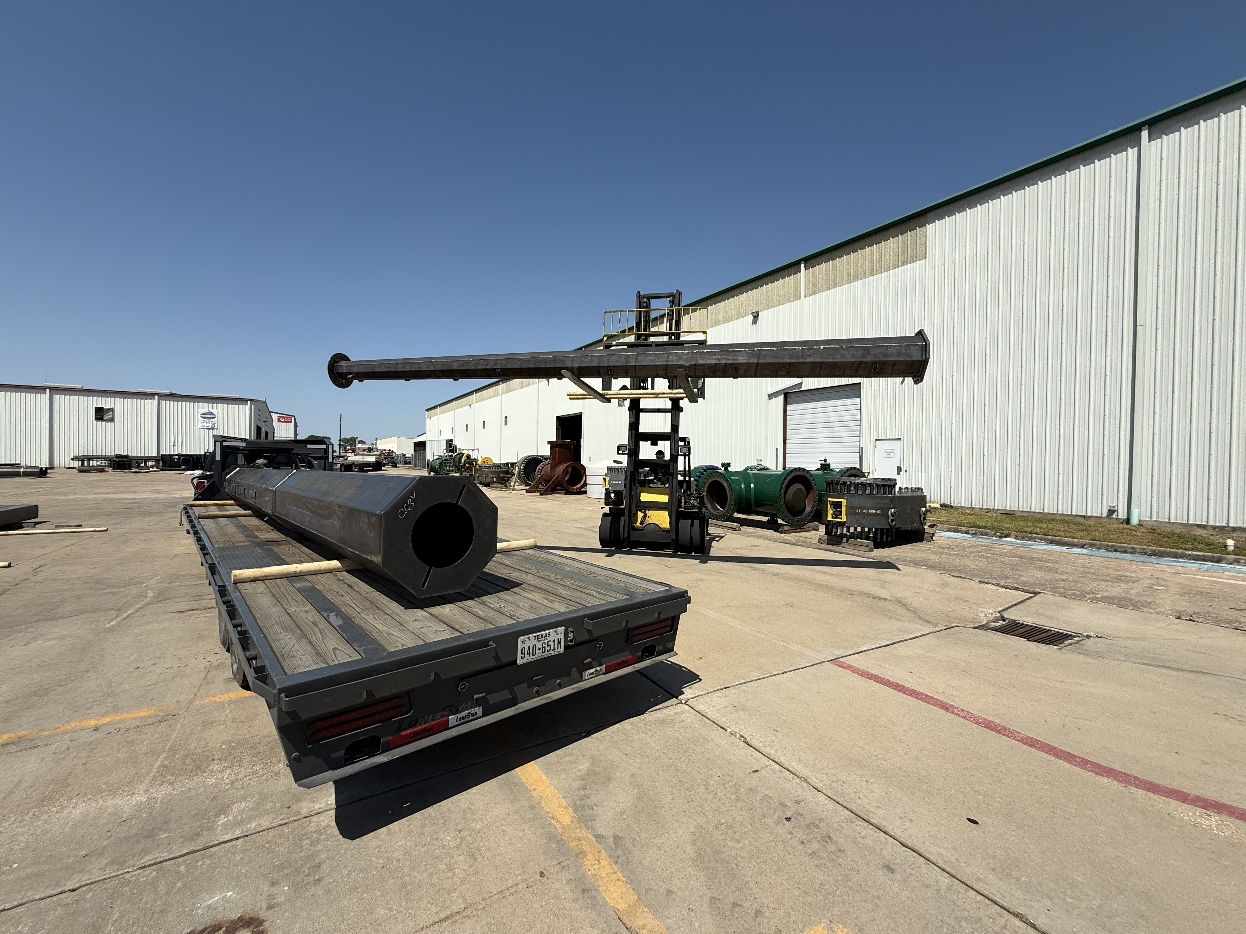Steel fabrication yard at SteelCon’s Houston facility