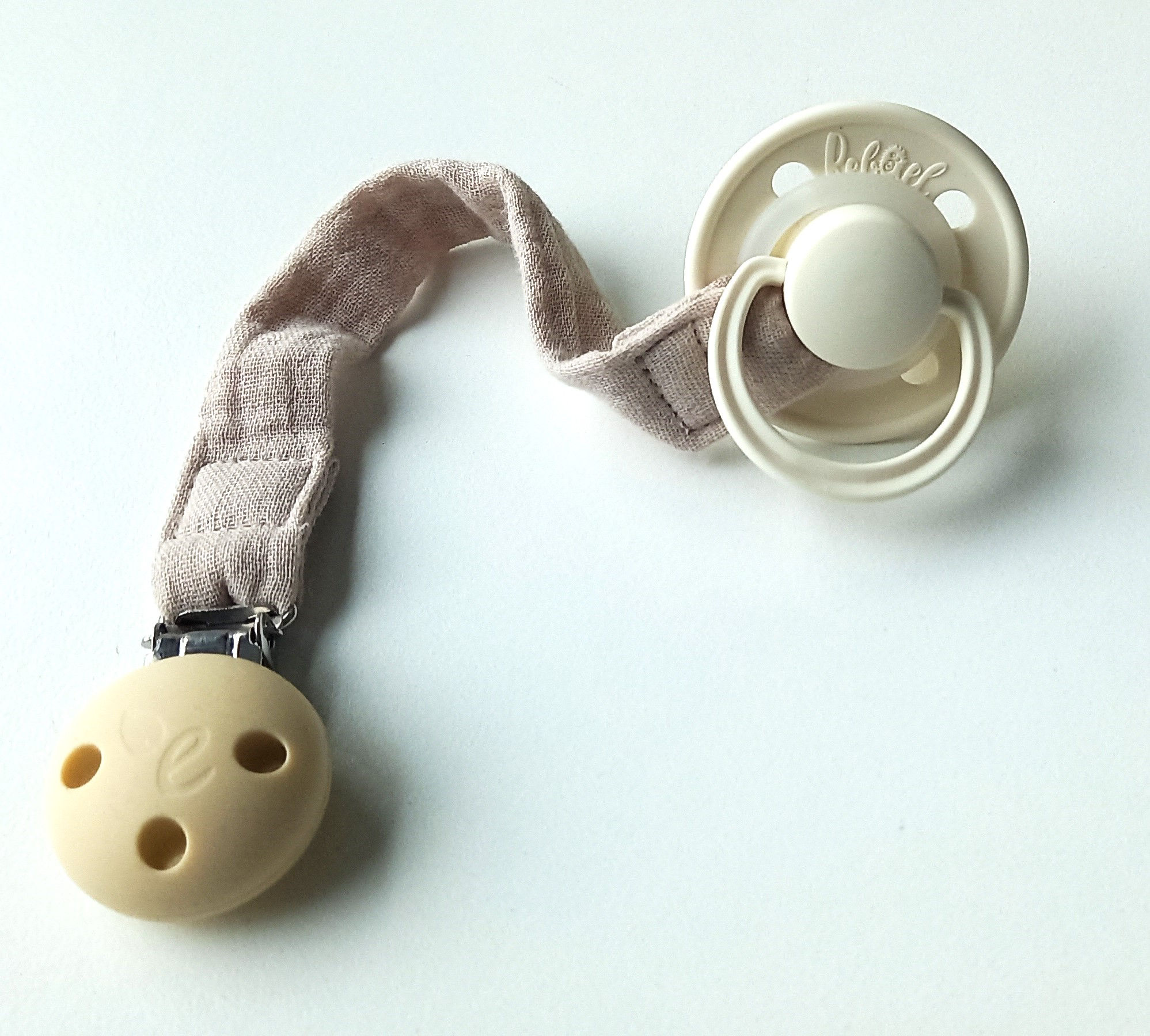 Porta succhietto in mussola di cotone