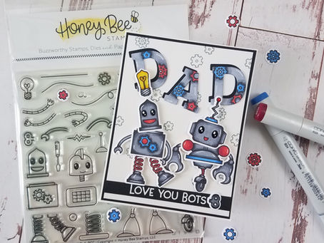 Honey Bee Stamps| Copic Coloring Build-A-Bots