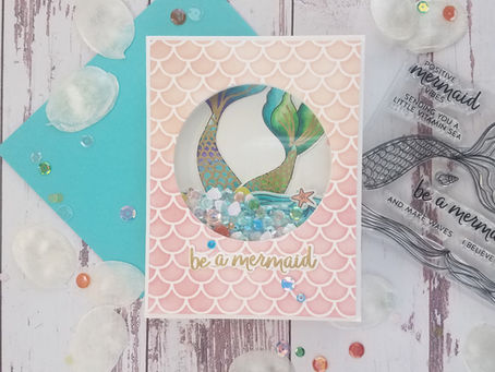 How to make a Mermaid Shaker Card