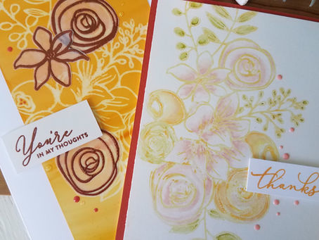 2 cards, Alcohol Ink backgrounds and Alcohol Life-Ink