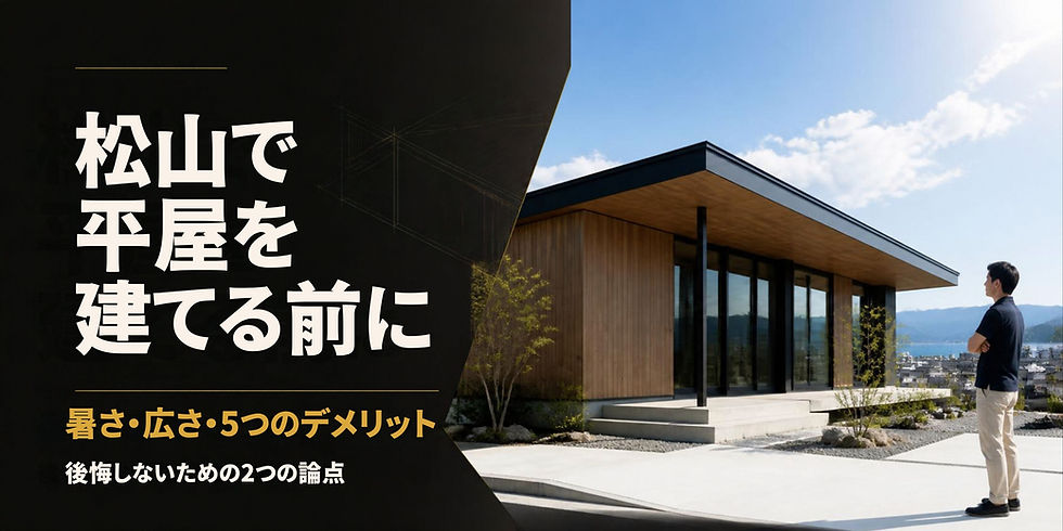 松山市で平屋住宅を建てる前に|知っておきたい2つの論点と、正直なデメリット