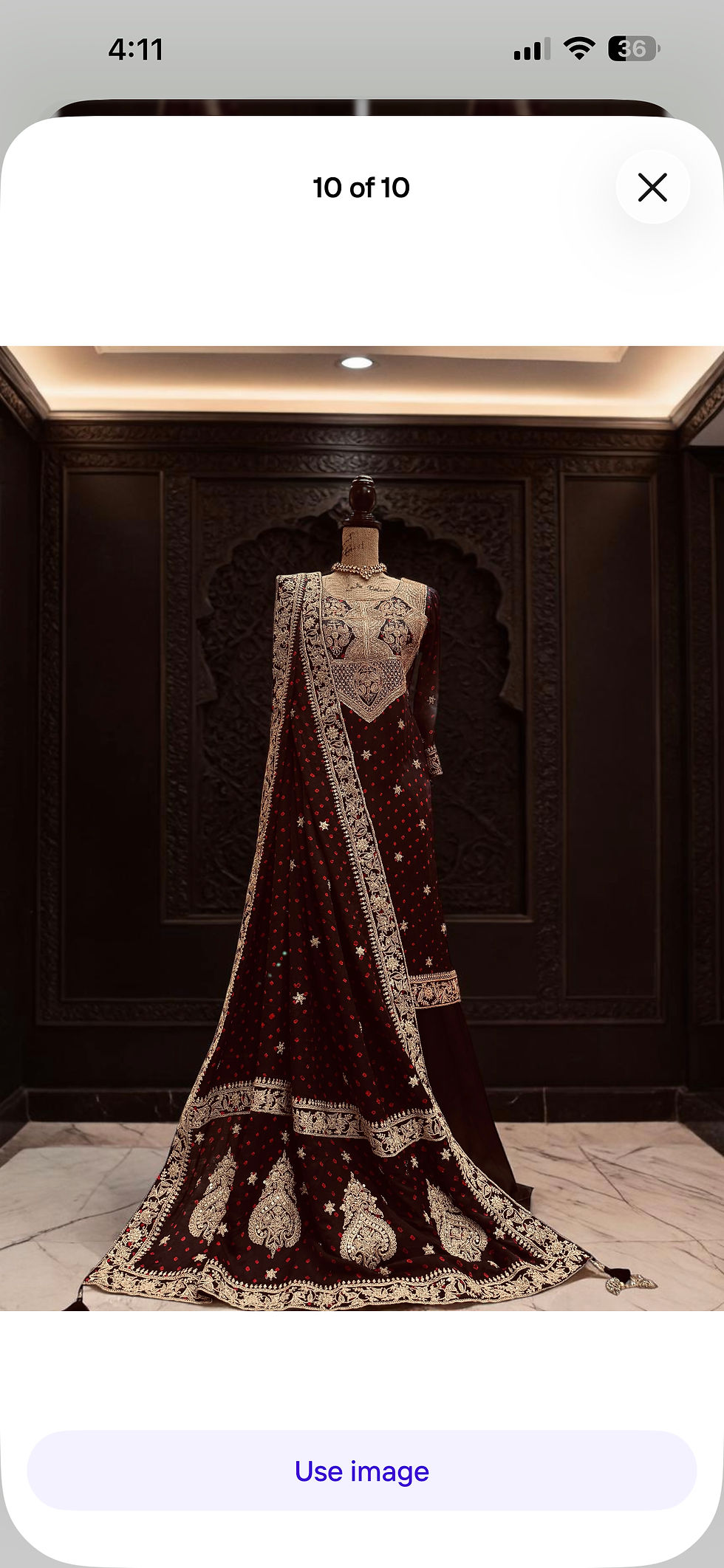 Thumbnail: Gajji silk sharara suit set 