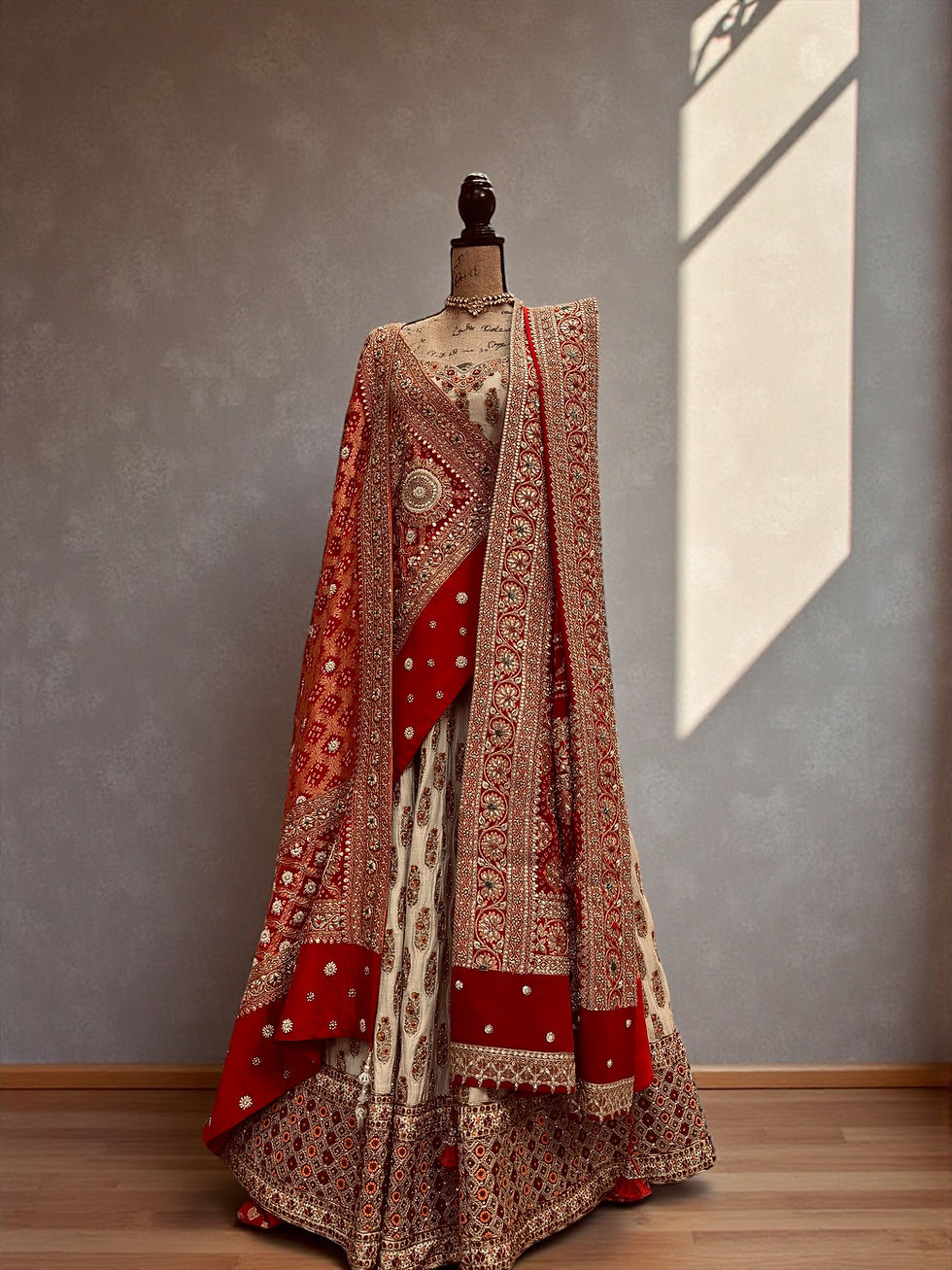 Thumbnail: Benarasi panetar Lehenga set with 2 dupattas
