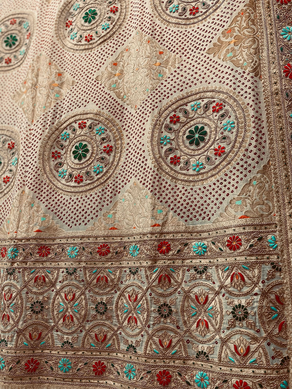 Thumbnail: Benarasi Bandhani dupatta with unique patterns