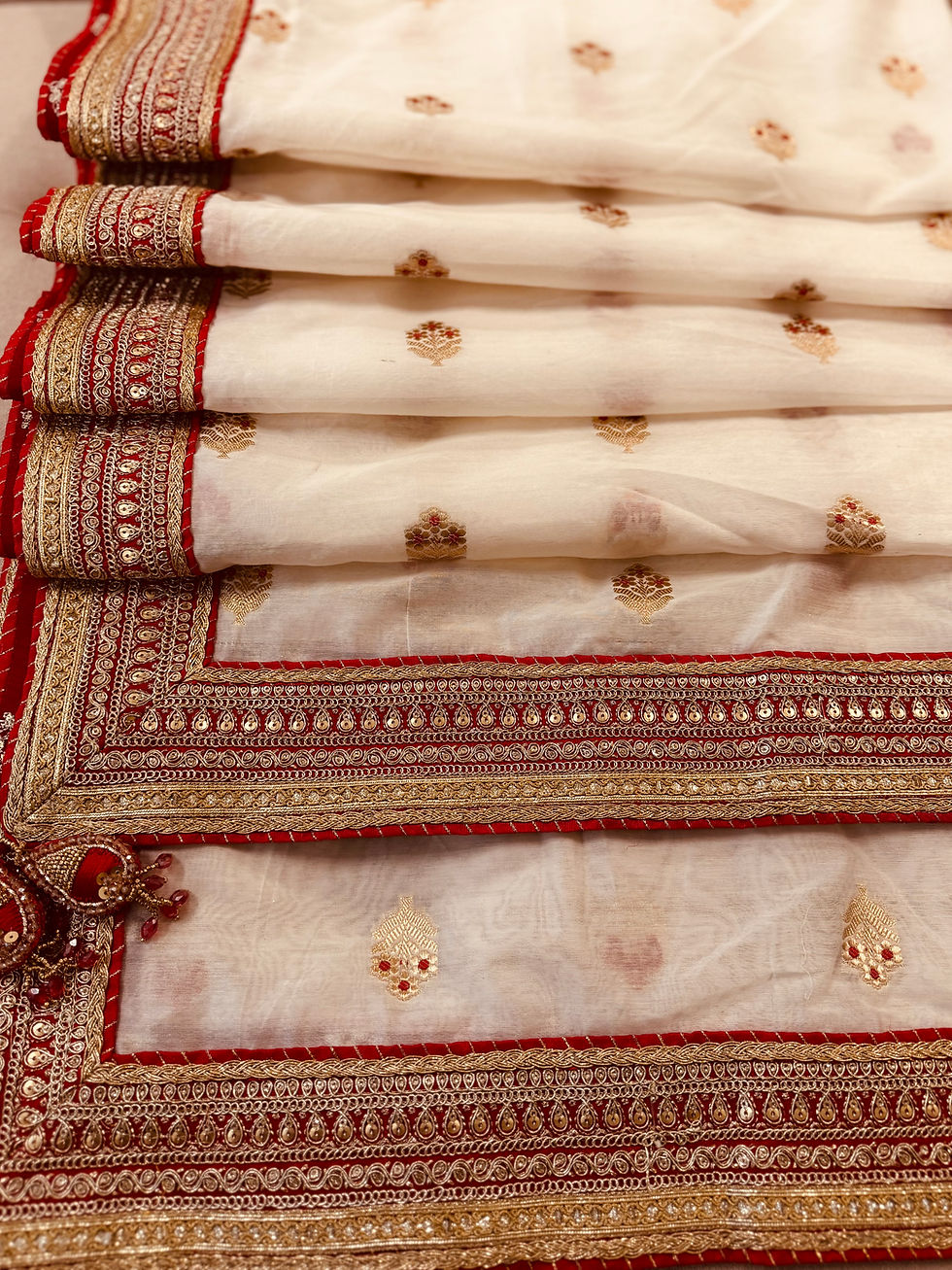 Thumbnail: Chanderi silk embroidered Dupatta