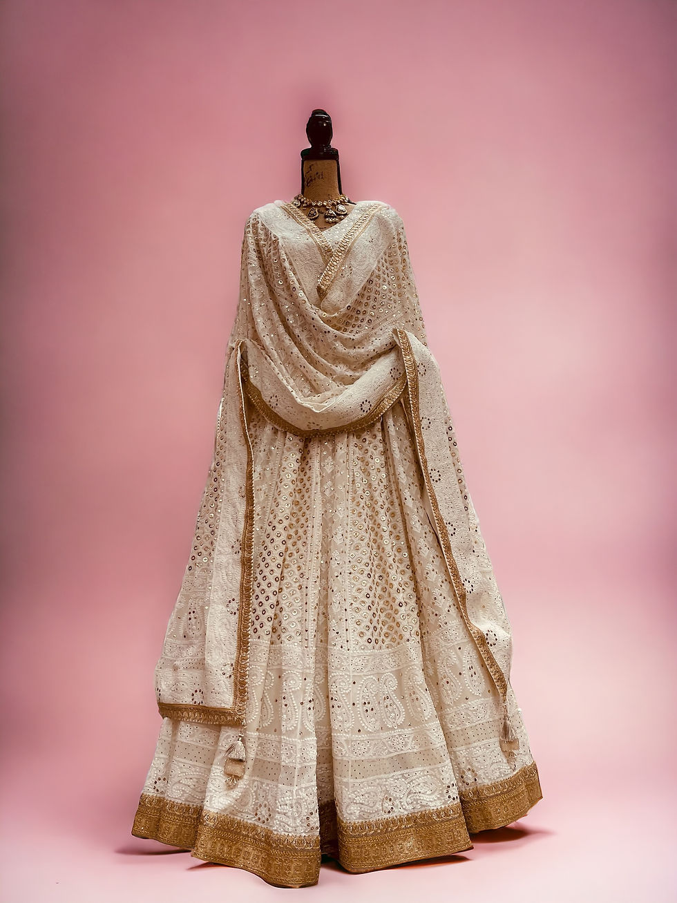 Thumbnail: Chikankari and Mukaish Lehenga 