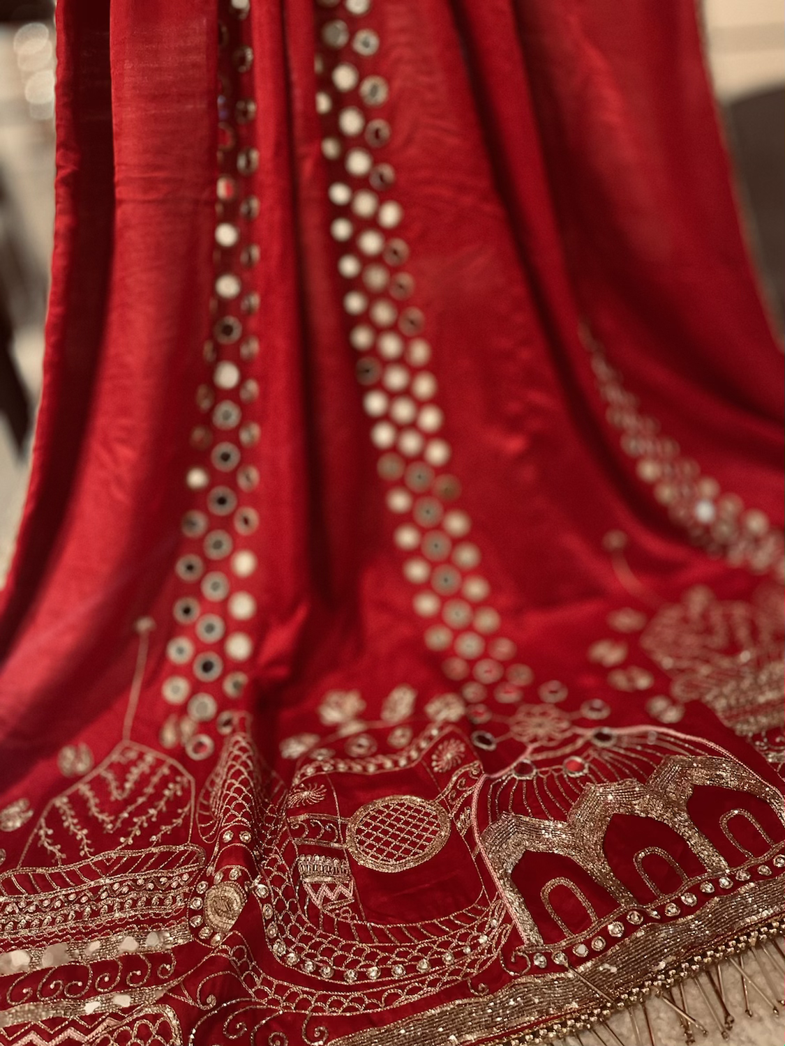 Gajji silk embroidered Dupatta