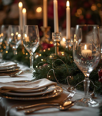 Formal dining room ully set for Christmas; close up (1).jpg