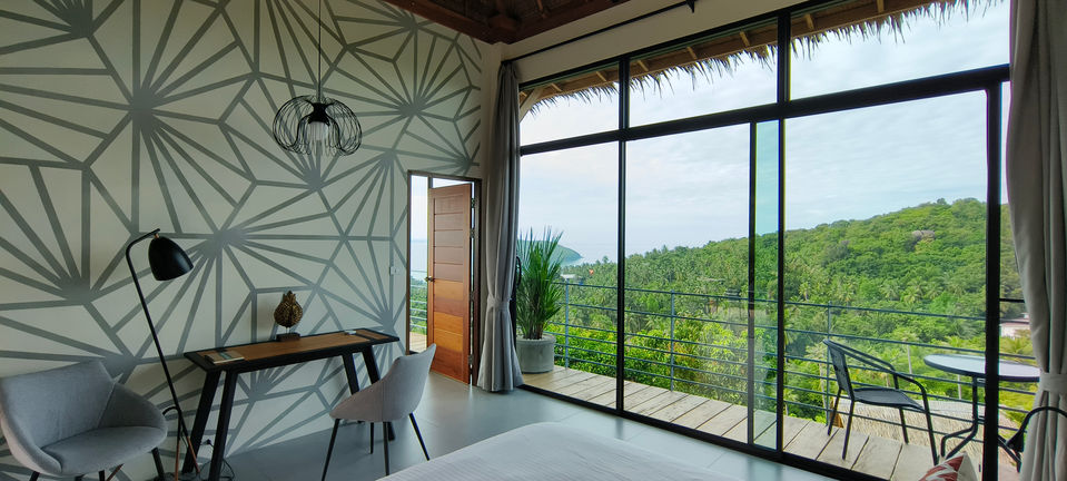 Sea view bedroom Holiday villa  for rent Koh Phangan Thailand