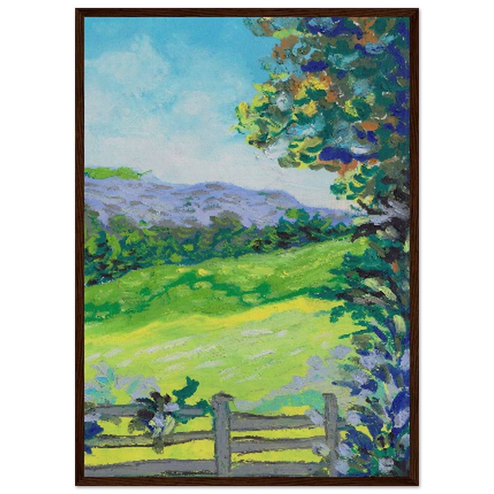 Thumbnail: Classic Semi-Glossy Paper Wooden Framed Poster - Oil Pastel study 1