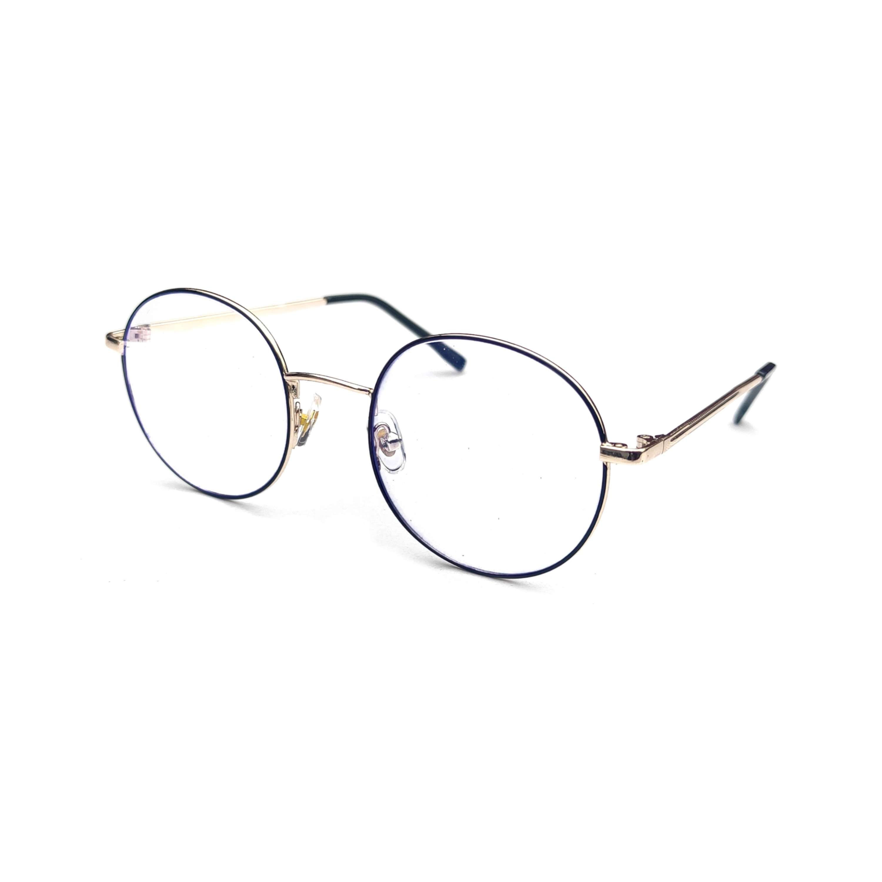 Black & Gold Round Metal Frame