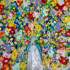 Bermano Peacock 9 x 5 Feet Acrylic on canvas