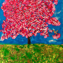 Bermano Cherry Blossom 60 x 48 Inches Acrylic on canvas