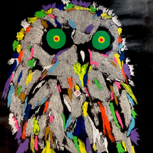 Bermano Owl 40 x 30 Inches Acrylic on canvas