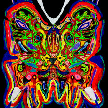 Bermano Lion Fly 7 x 5 Feet Acrylic on canvas