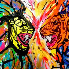 Bermano Let’s Chat 40 x 30 inches Acrylic on canvas