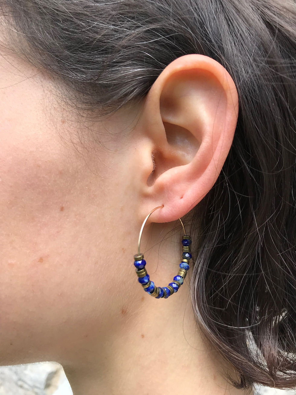 Miniature : Créoles Maxi Taweez Lapis Lazuli