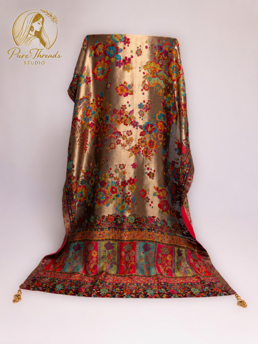 Rang-e-Noor Luxury Floral Moonlight Shawl