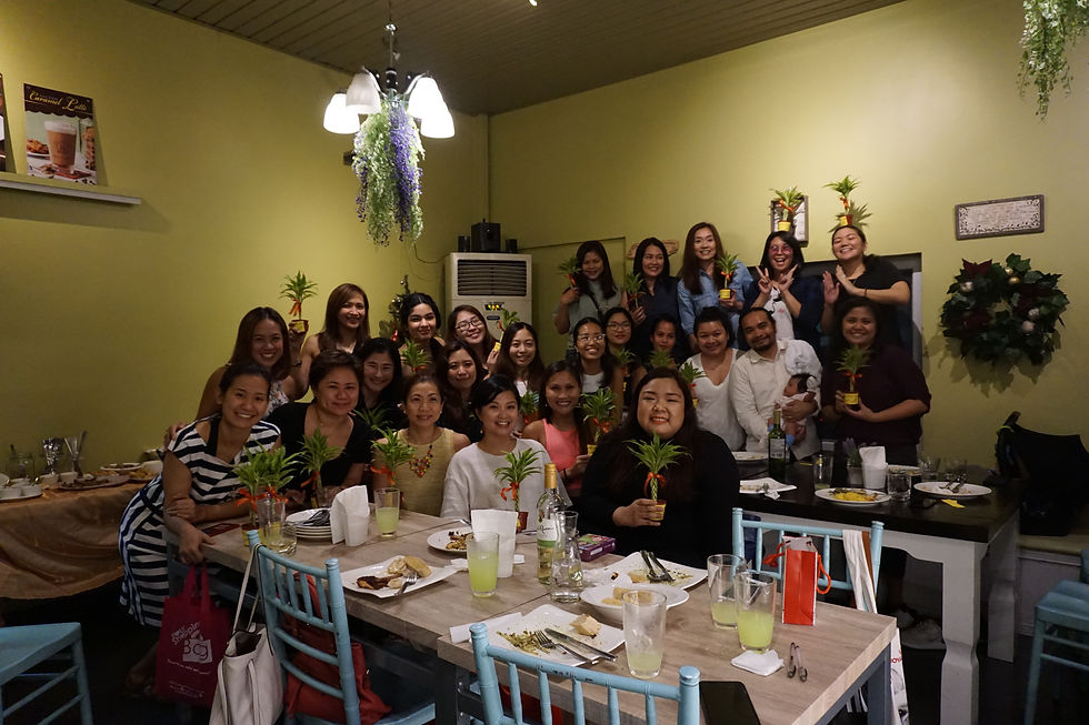 2018 - Our 3rd Year Anniversary dinner. Never thought we would reach 3 years! From here, you can see Teachers Sam D, Sam C, Holen, Noki, Annie, Foti, Marci, Monch, JC, Joy, and Kei in attendance.