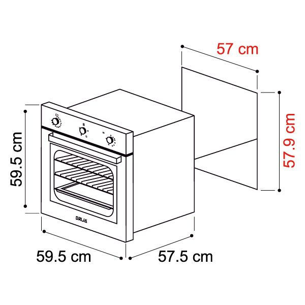 Miniatura: HORNO ELECTRICO LATINO 60 BLACK