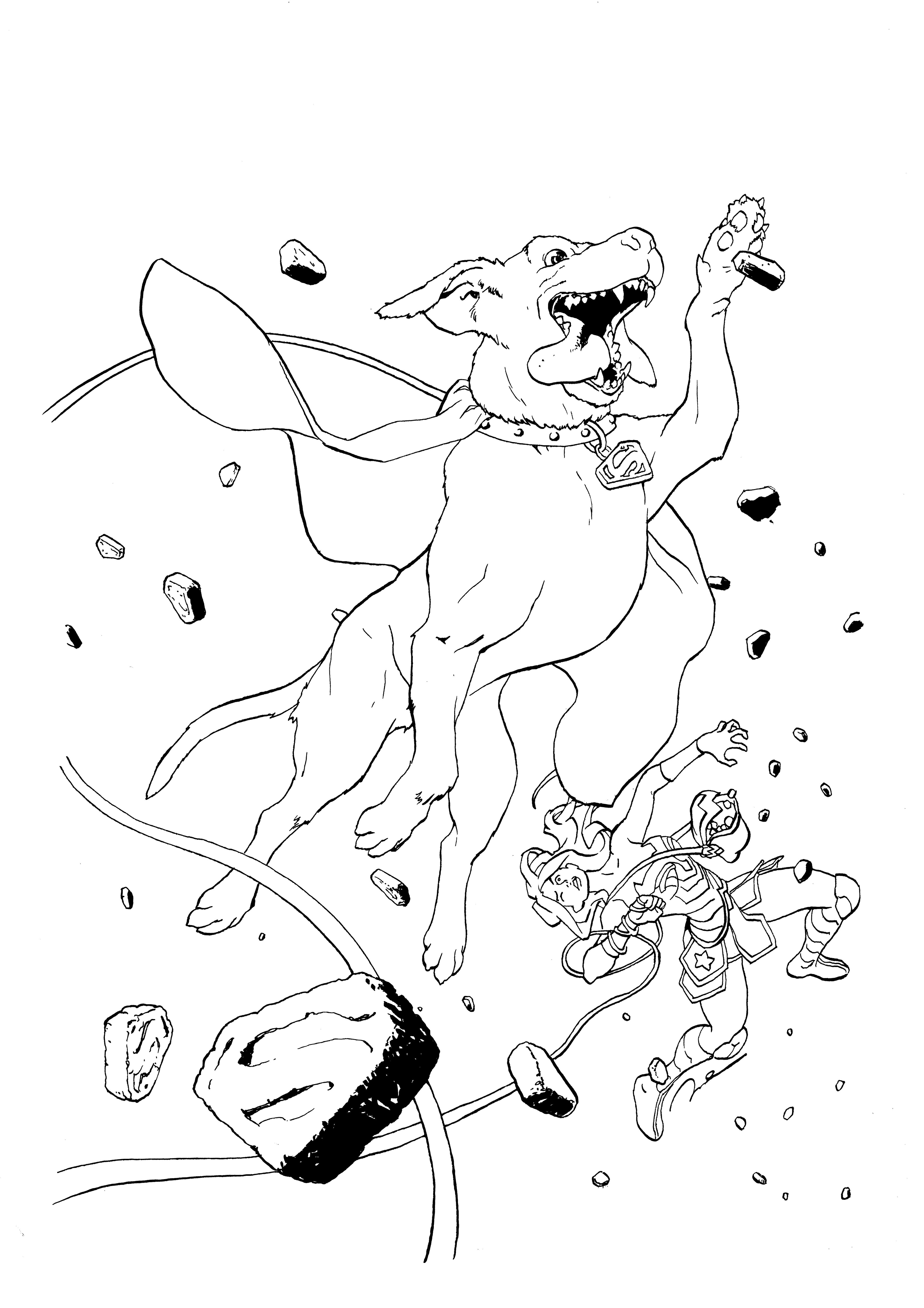 "April Drools" Wonder Woman #32 Variant Cover Original Art - Gerald Parel