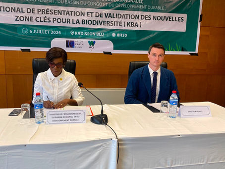 Rodrigue Nguesso salue la tenue de l'atelier national de présentation et de validation des nouvelles zones clés pour la biodiversité qui s'est tenu dans le cadre de la mise en œuvre du processus national d’identification, d’évaluation et de validation des zones clés pour la biodiversité le 6 juin à Brazzaville.