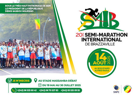 Rodrigue Nguesso. Le semi-marathon international de Brazzaville (Smib) se tiendra le 14 août prochain. Un événement salué par Rodrigue Nguesso.