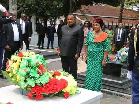 Hommage : Antoinette et Denis Sassou N’Gueso ont honoré la mémoire de papa Julien N’Guesso