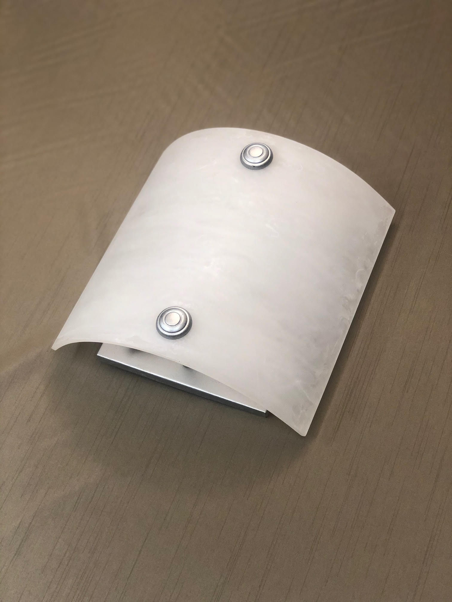 White Faux Marble Acrylic Sconce