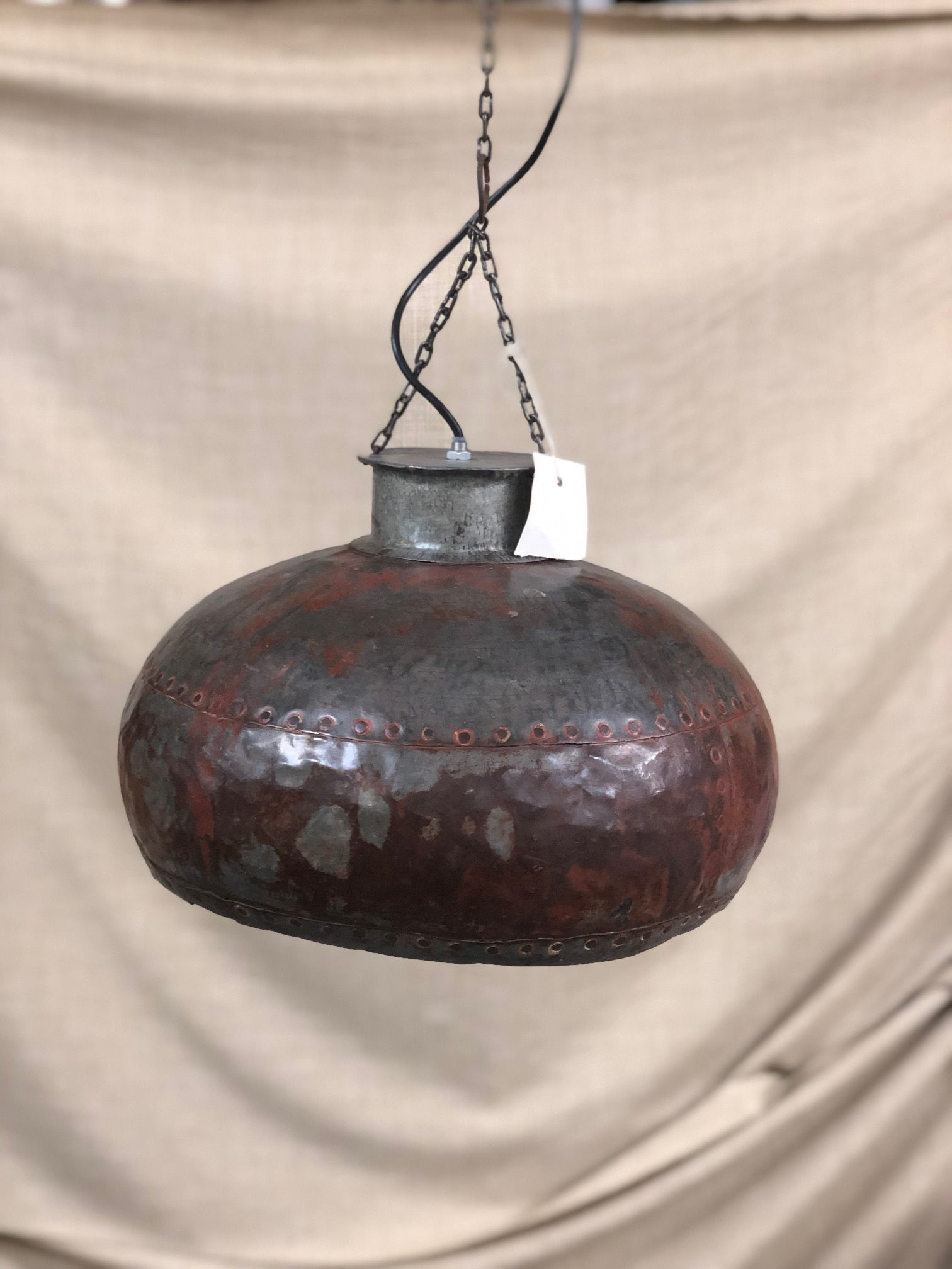 Weathered Steel Farm Style Pendant