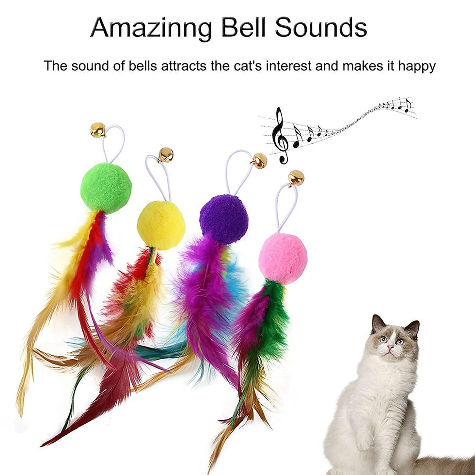 Thumbnail: Retractable Cat Feather Toy for Indoor Cats