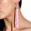 Thumbnail: Light Pink Fringe Earrings 