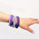 Thumbnail: Purple Bracelet with AB Rhinestones - Slender