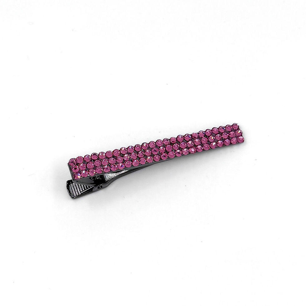 Thumbnail: Dusty Rose Rhinestone Tie Clip