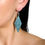 Thumbnail: Diamond-Shaped Earrings with Light Blue Rhinestones