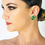 Thumbnail: Tinker Bell Green Rhinestone Earrings