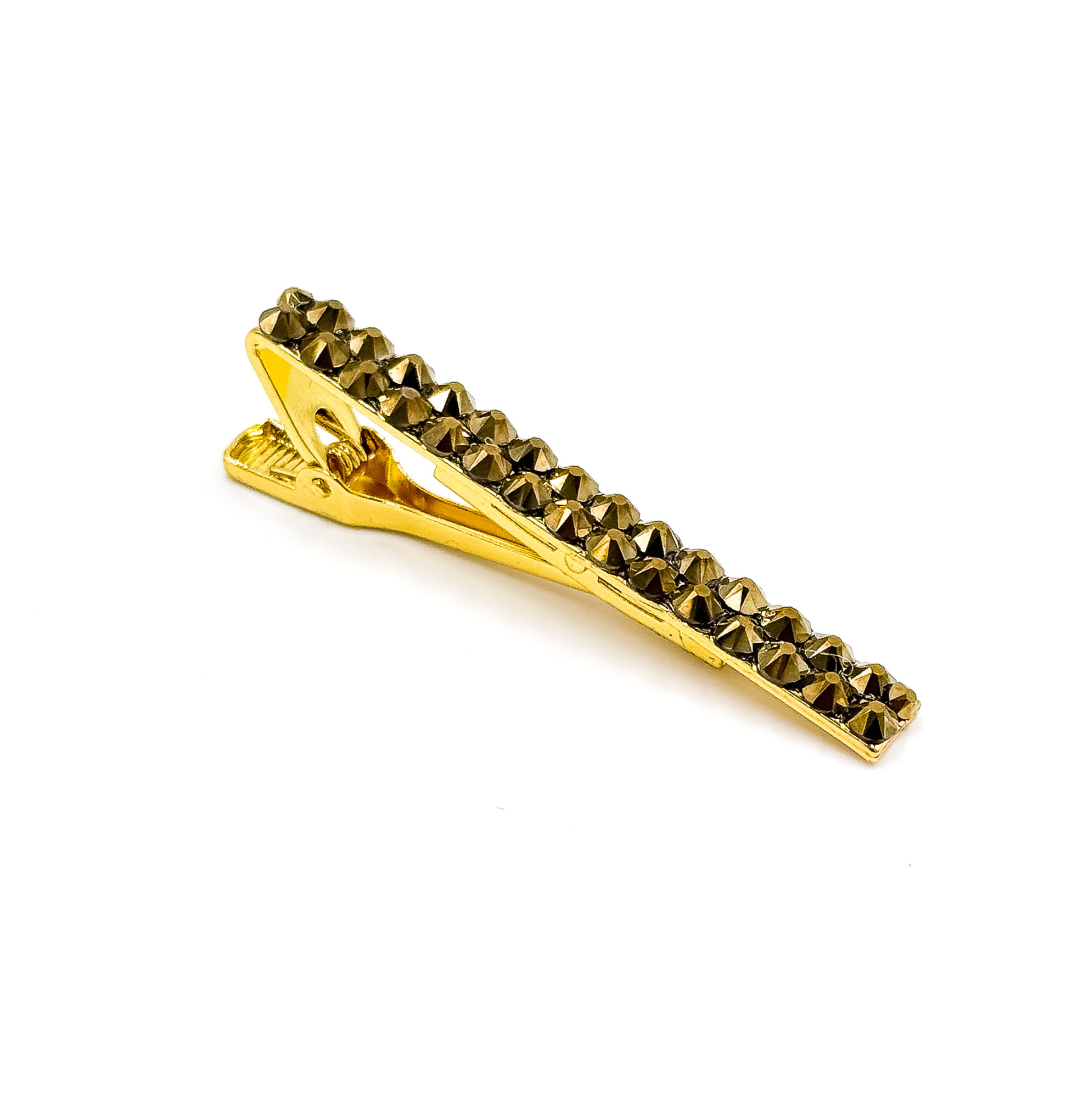 Golden Rhinestone Tie Clip
