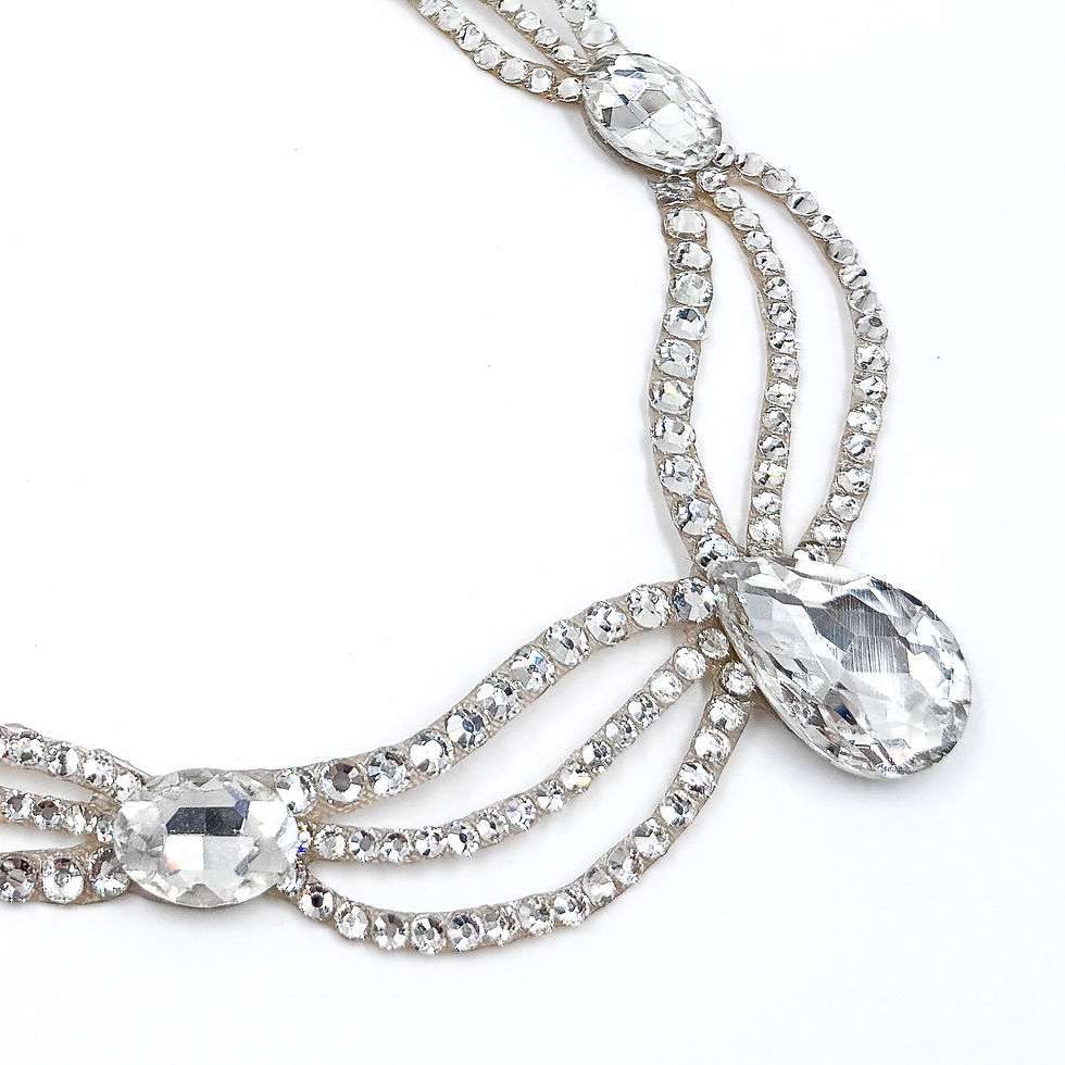 Thumbnail: Clear Crystal Rhinestone Necklace