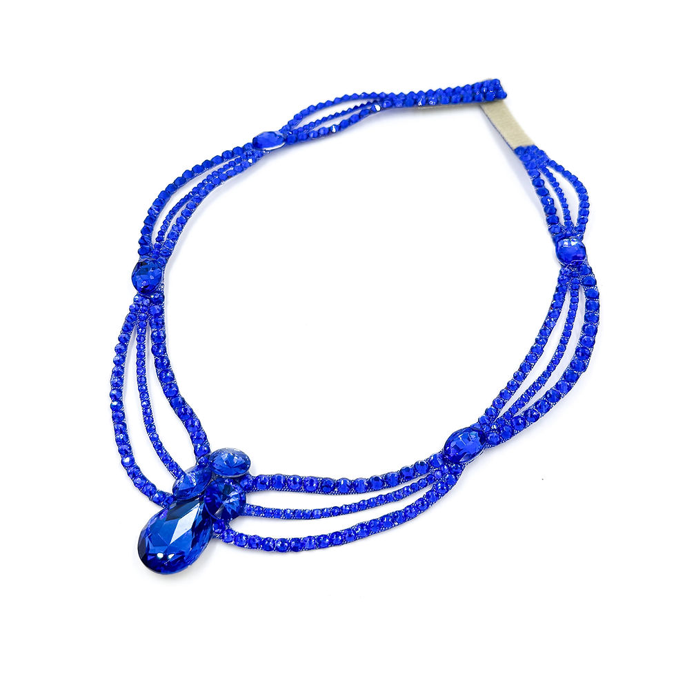 Thumbnail: Royal Blue Rhinestone Necklace