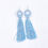 Thumbnail: Baby Blue Fringe Circle Earrings 